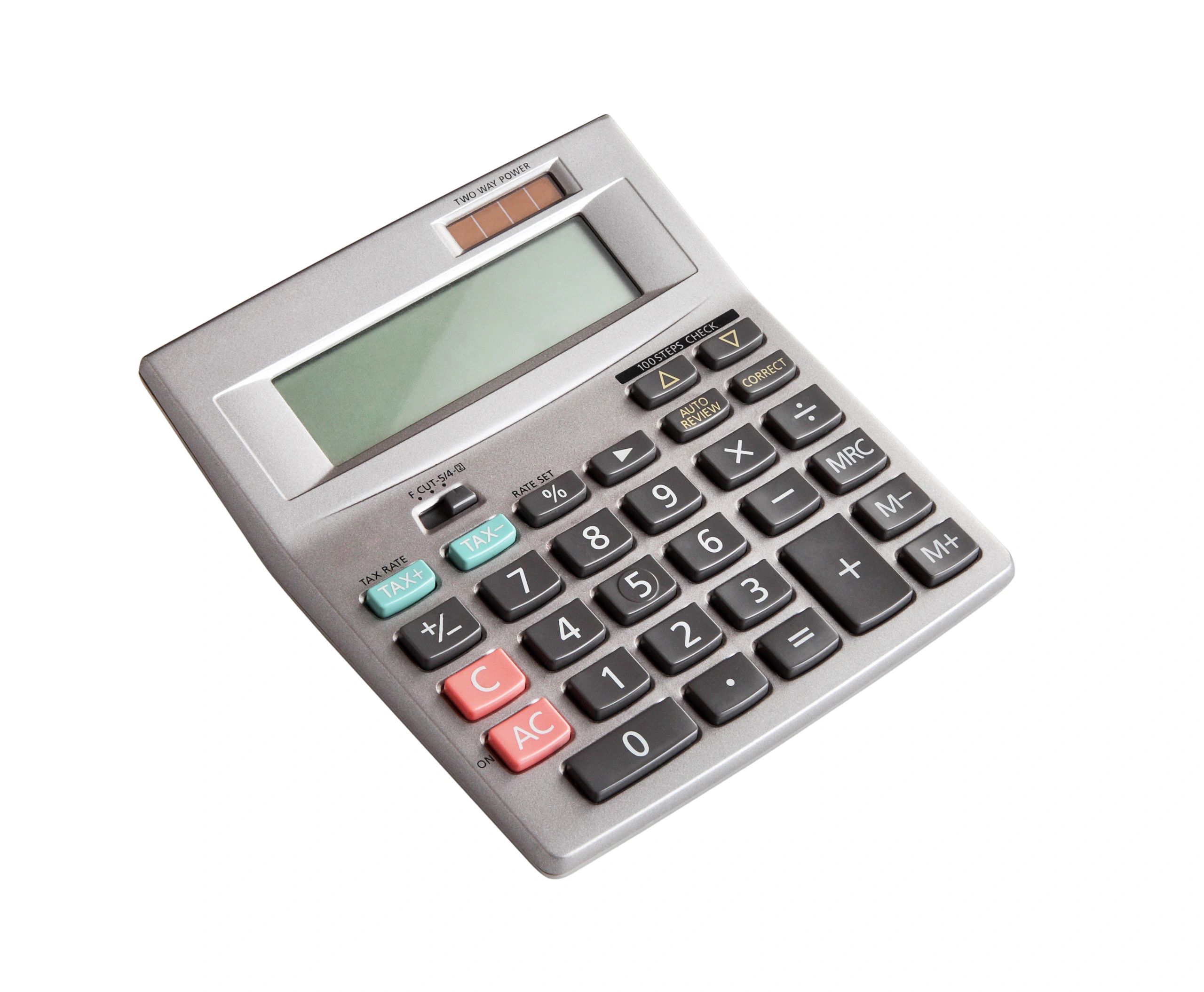 Calculator on a white background